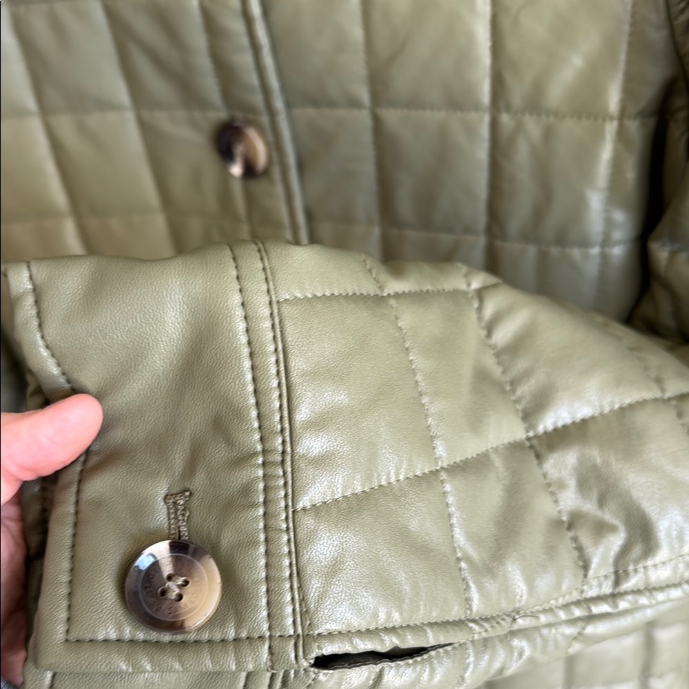 Olive Quilted Jacket - Picture 4 of 5